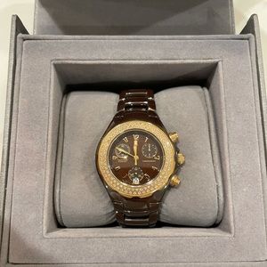 Michele Tahitian Chocolate Brown Diamond Watch